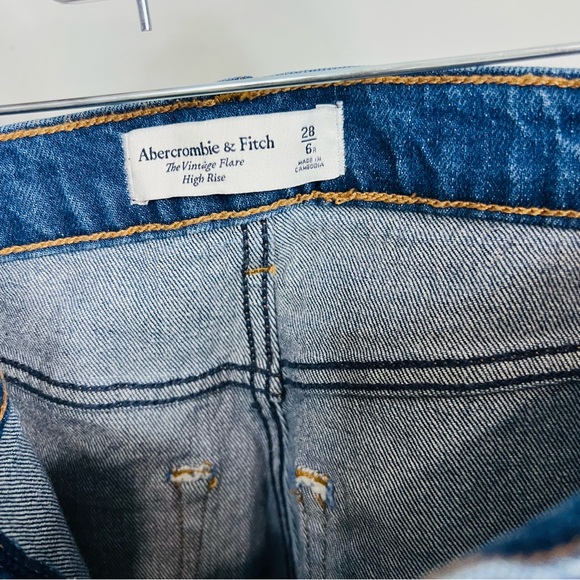 Abercrombie & fitch the vintage flare jeans blue mid wash size 28 - Picture 4 of 8